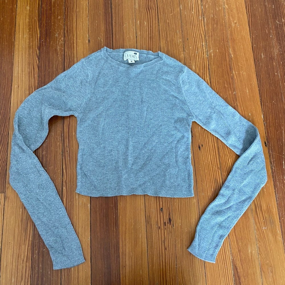 Grey crop top